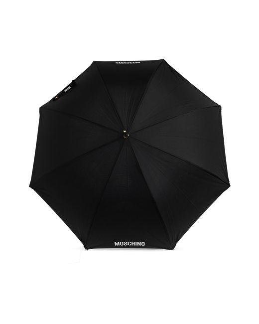 Moschino Black Parasol With Print