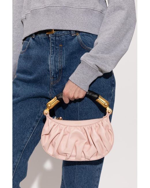 Balmain Pink 'Ebene Mini' Hand Bag