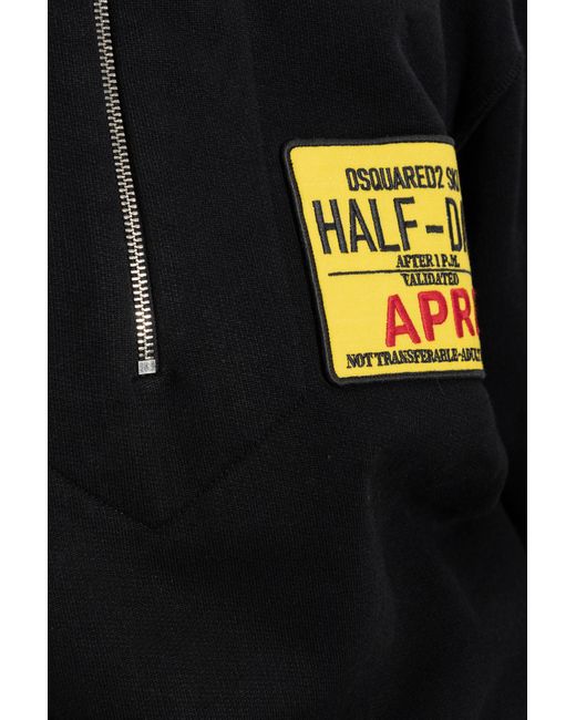 DSquared² Black Sweatshirt With Patch