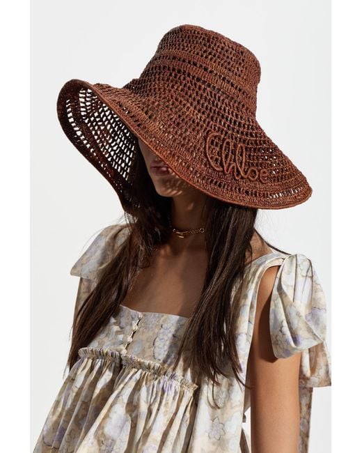 Chloé Brown Straw Hat