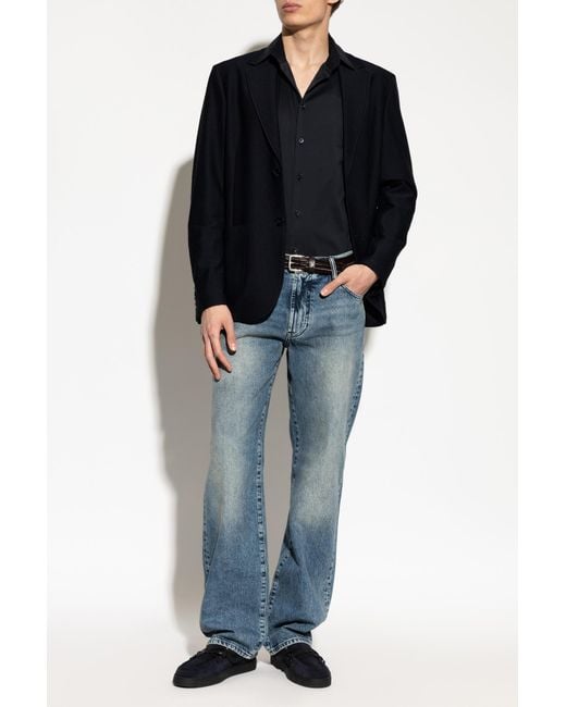 Emporio Armani Blue Straight-Leg Jeans for men