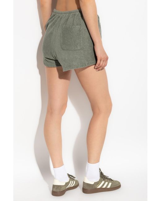 American Vintage Green Terry Cotton Shorts
