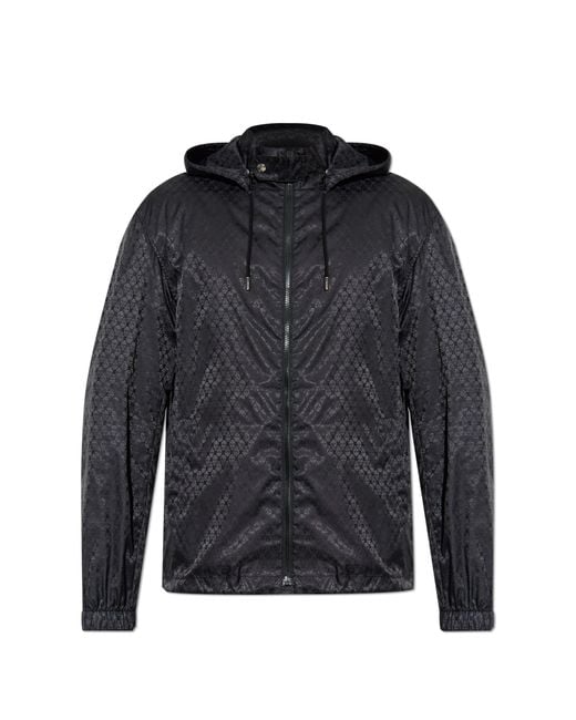 McQueen Black Lightweight Jacket With Detachable Hood for men