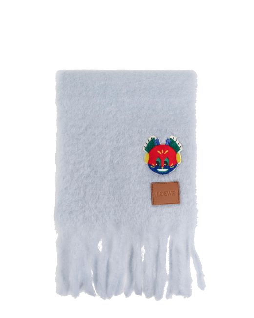 Loewe White Scarf With Patch