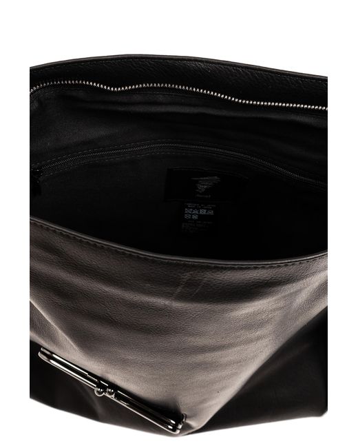 Discord Yohji Yamamoto Black Leather Shoulder Bag,