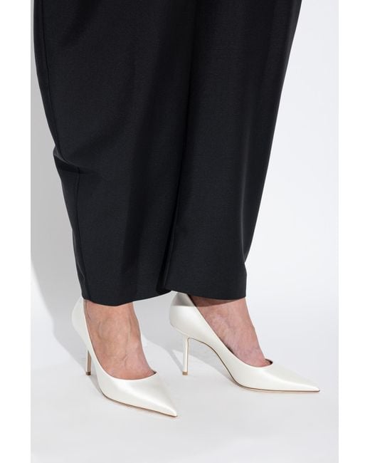 Jimmy Choo White Heeled Shoes 'Love 85'
