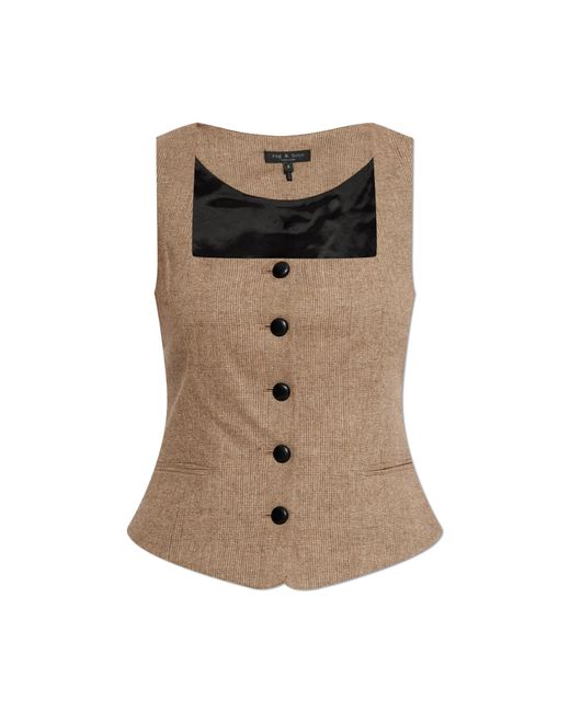 Rag & Bone Brown Wool Vest Mariana