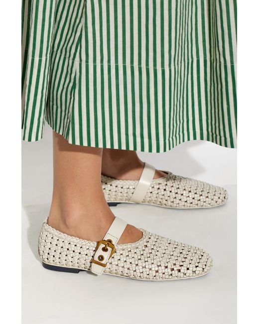 AllSaints White Ballet Flats "Sabine"