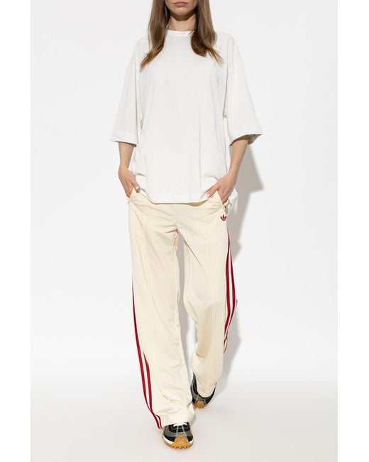 Adidas Originals Yellow Sweatpants With Embroidered Logo