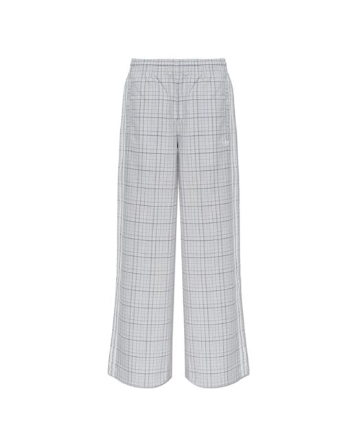 Adidas Originals White Wide-Leg Trousers