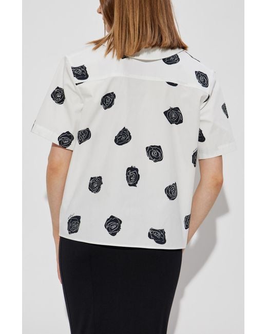 Marni White Shirt With Floral Pattern