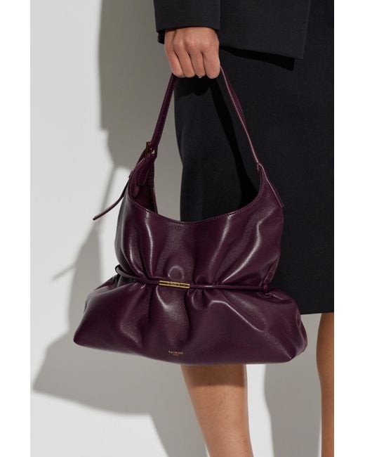 Balmain Purple 'Sphynx Medium' Bag
