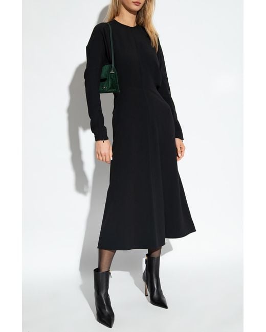 Victoria Beckham Black Dress With Long Sleeves