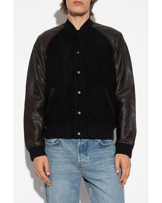 AllSaints 'maura' Leather Jacket in Black for Men | Lyst