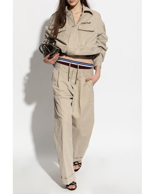 DSquared² Natural Loose-Fit Trousers