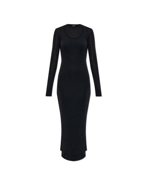 Jil Sander Black Double-Layered Dress