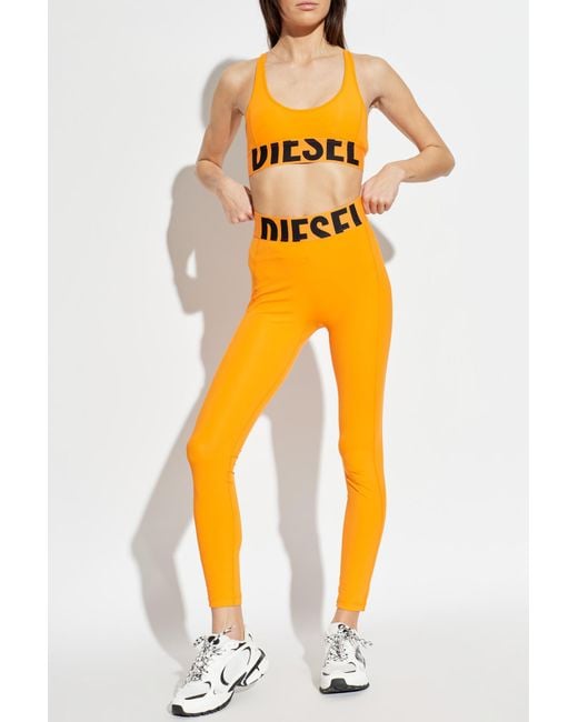 DIESEL Orange 'Adeline-D-Pop' Leggings