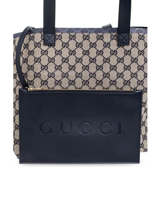 Gucci Gray 'original GG Medium' Shopper Bag,
