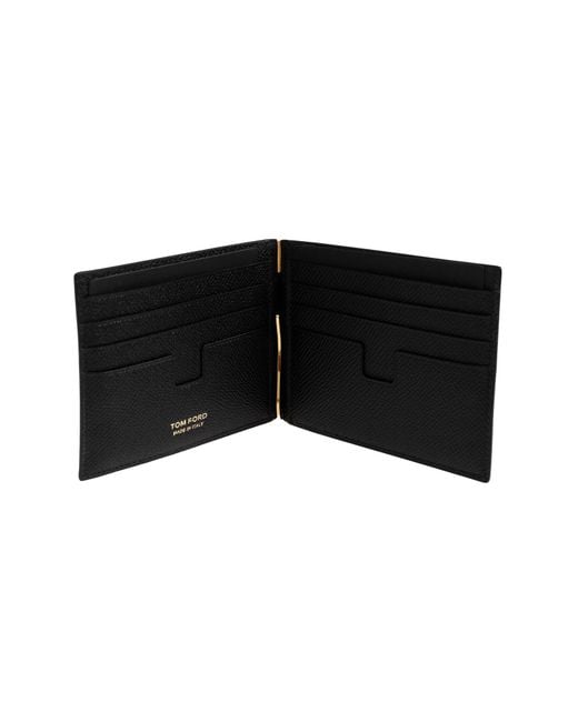 Tom Ford Black Leather Card Holder for men