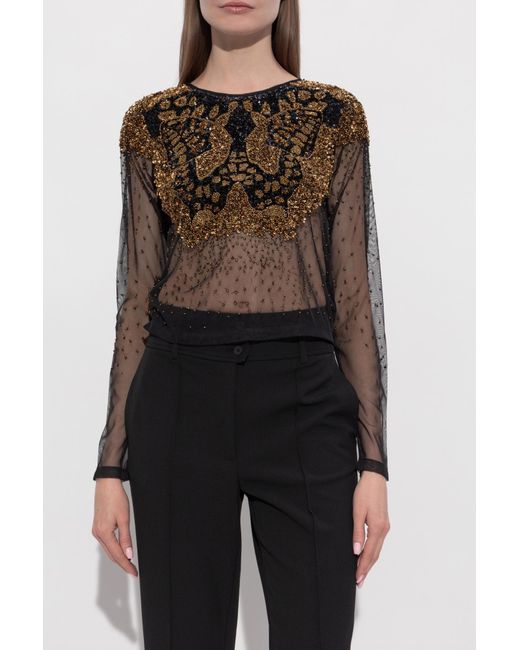 AllSaints Black Top "Greta"