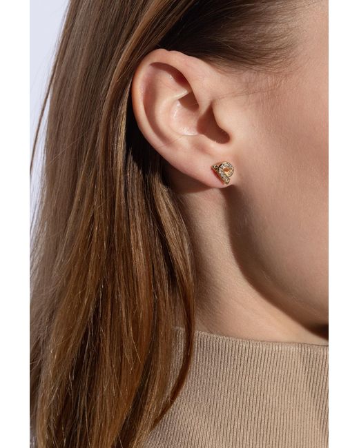 Ferragamo White Brass Earrings