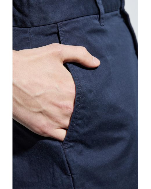 Woolrich Blue Cotton Trousers for men