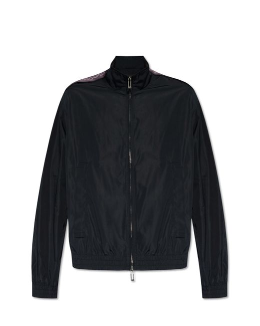Emporio Armani Blue Jacket With A Stand-Up Collar for men