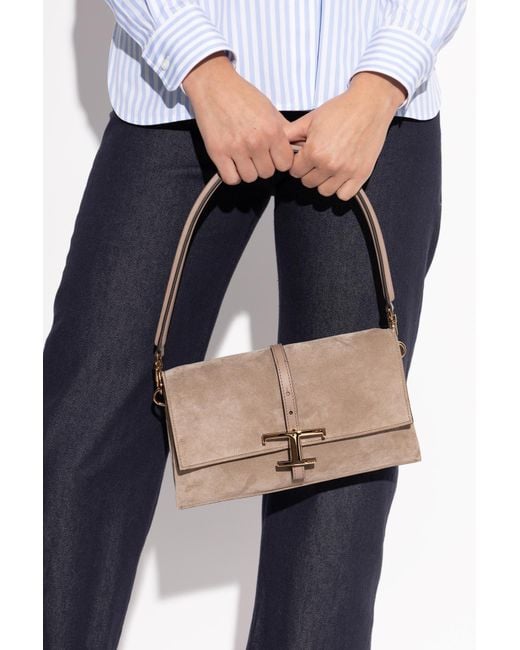 Tod's Blue Shoulder Bag 'T Timeless Mini'