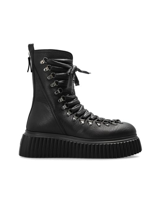 Agl Attilio Giusti Leombruni Black Platform Ankle Boots "Dromo"
