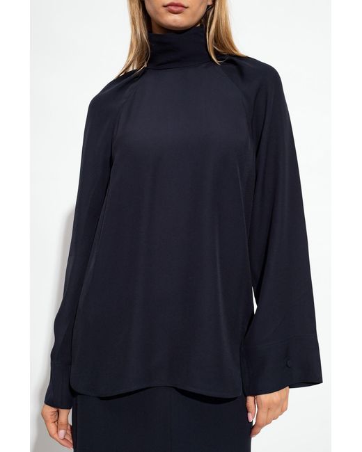 Totême Shirt With Wide Sleeves in Blue Lyst