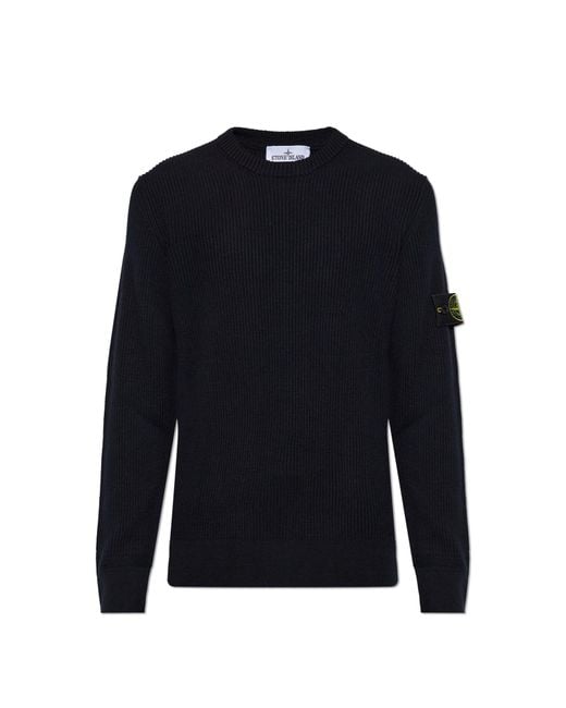 Stone Island Blue Wool Sweater for men