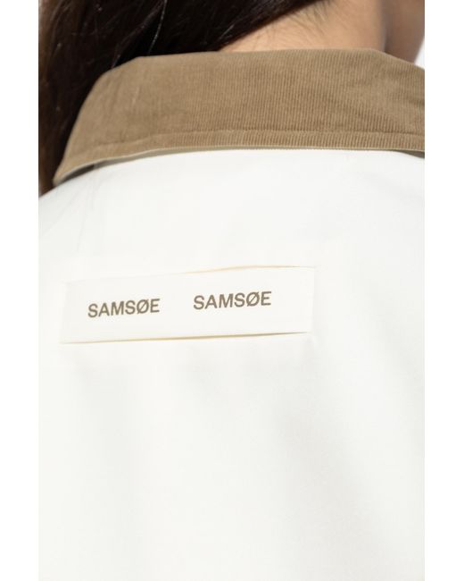 Samsøe & Samsøe White 'Sarobinson' Jacket