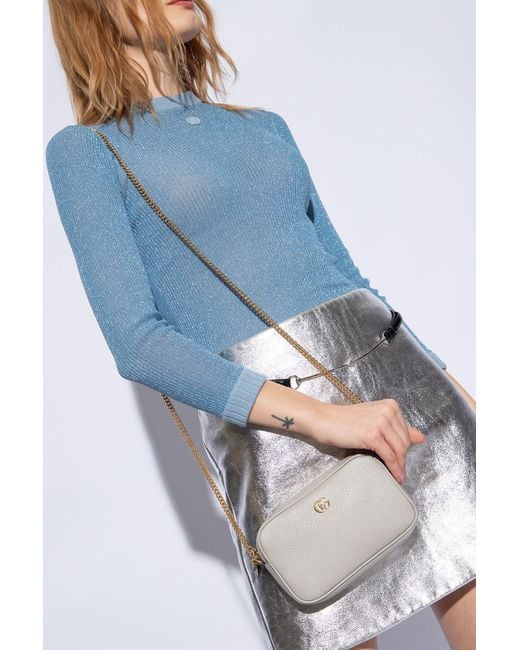 Gucci Blue 'GG Marmont Mini' Shoulder Bag,
