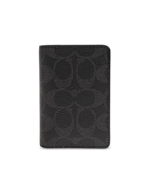 COACH Black Card Holder for men