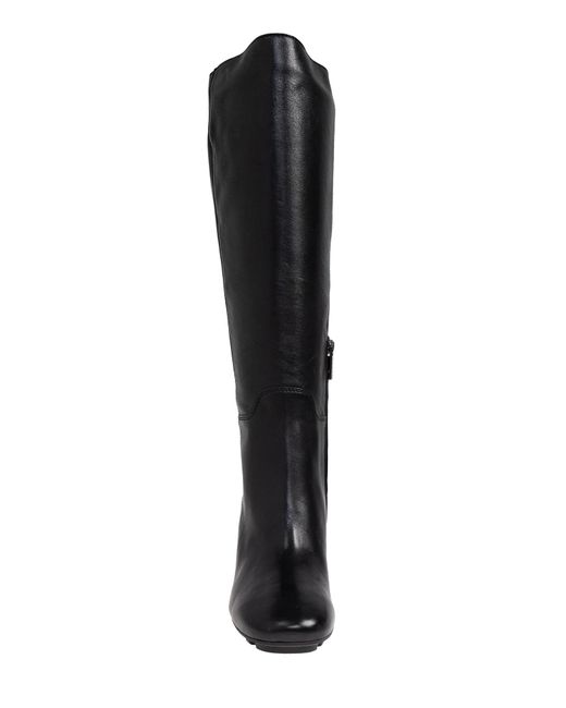 Hogan Black Leather Heeled Boots
