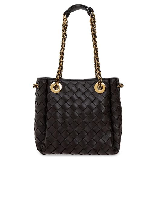 Bottega Veneta Black Shoulder Bag Parachute Small