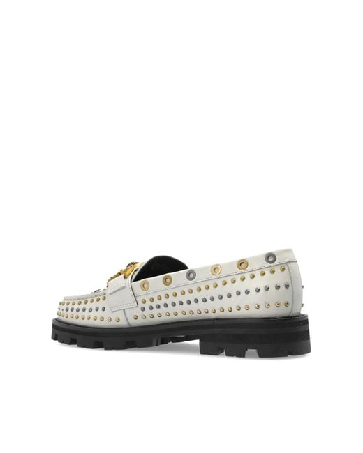 Kurt Geiger White "Mansion" Loafers