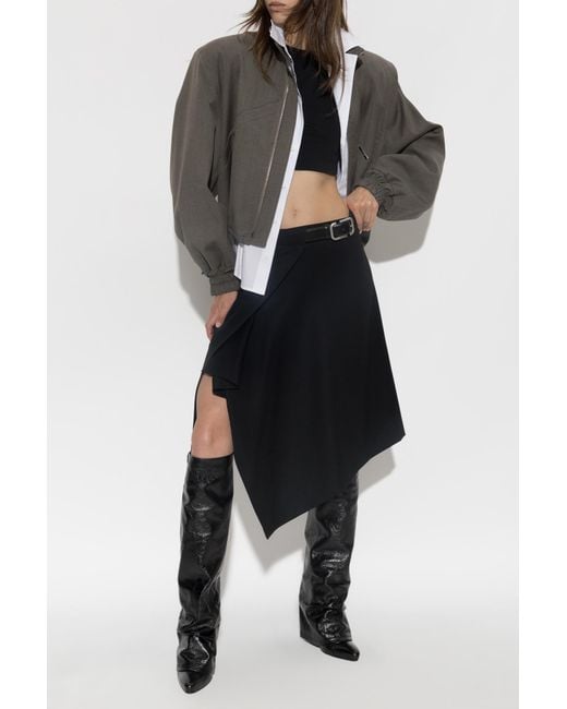 The Attico Gray Jacket With Sewn-In Shoulder Pads
