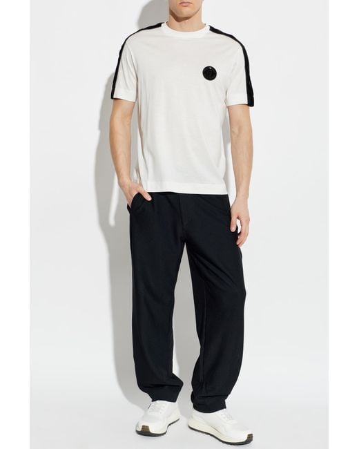 Emporio Armani White T-Shirt With Logo Patch for men