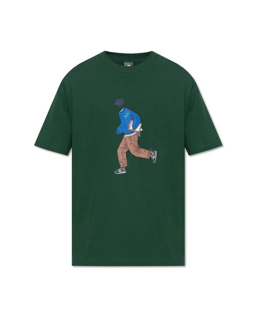 New Balance Green Cotton T-Shirt for men