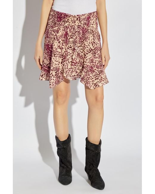Isabel Marant Red Silk Skirt Ozany