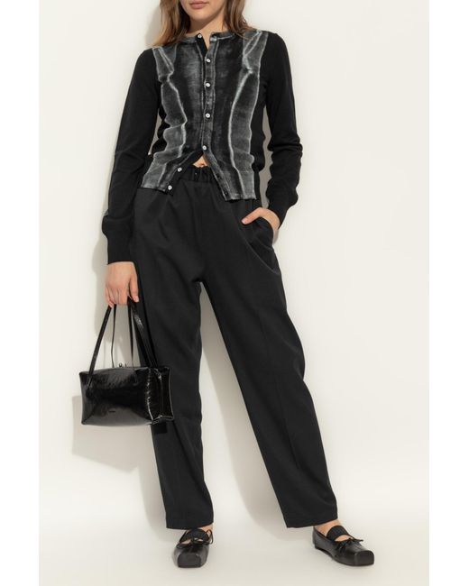 MM6 by Maison Margiela Black Printed Cardigan