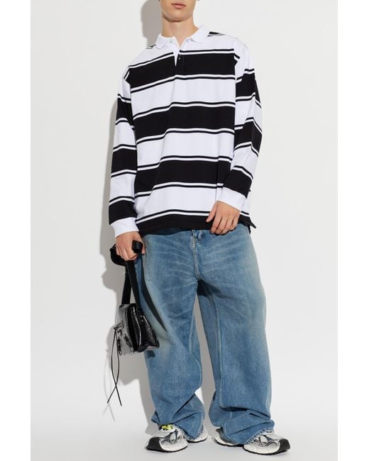 Balenciaga Blue Wide-Leg Jeans for men