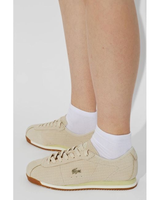 Lacoste White 'Club-Low' Sports Shoes