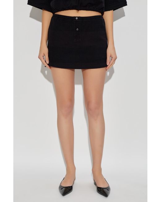 T By Alexander Wang Black Skirt With Shorts
