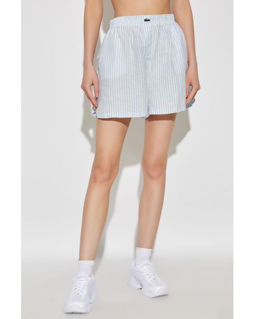 Lacoste Blue Linen Shorts