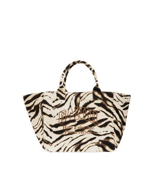 Ganni Metallic Animal Motif Bag