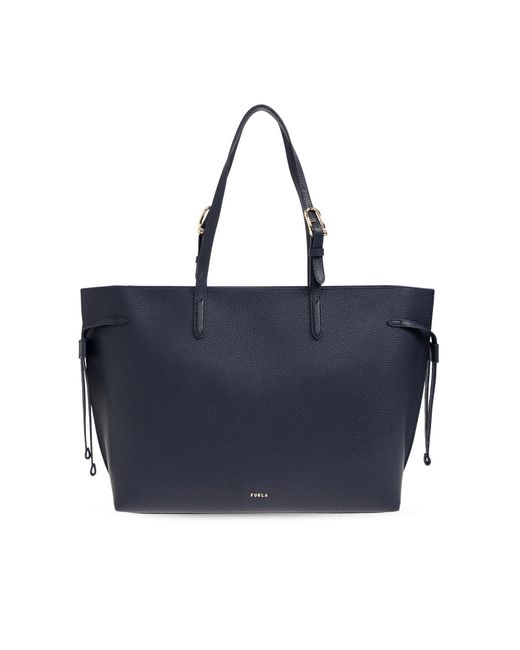 Furla Blue "Ava Large" Shopper Bag