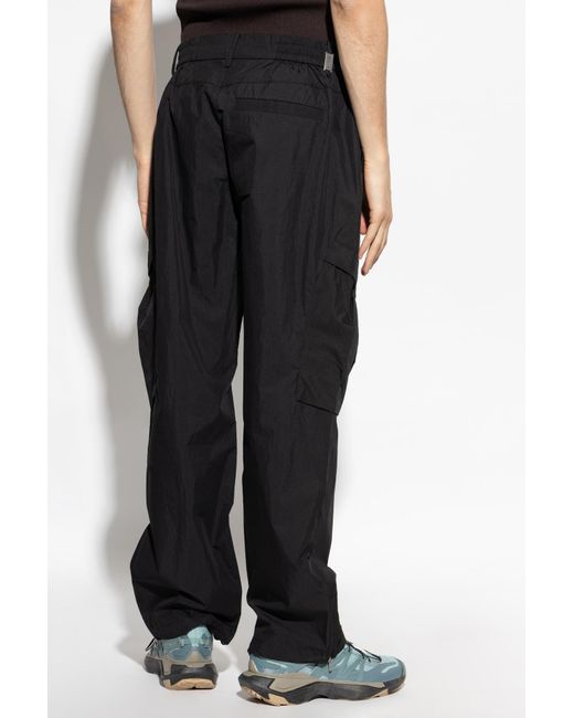 Represent Black Trousers Tech Cargo for men