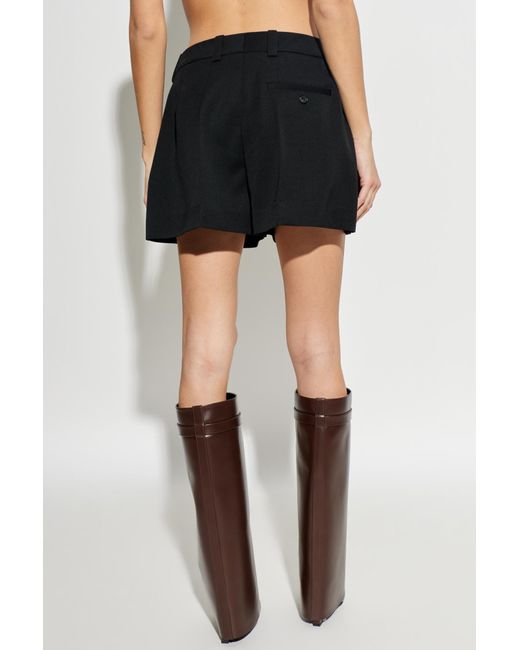 Givenchy Black Wool Shorts With Pleats
